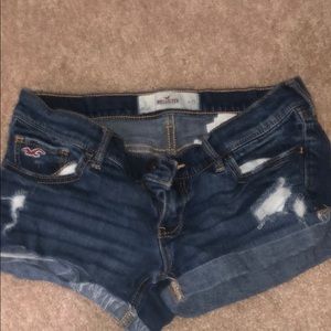 Ripped jean shorts